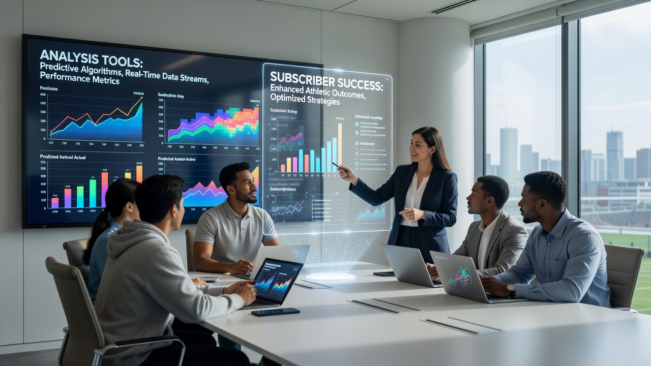 Subscribers reviewing prediction accuracy charts and performance analytics on a shared platform interface
